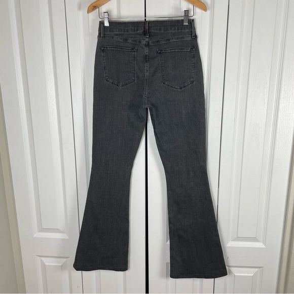 Frame Le High Flare Jeans Women’s 29 Black Gray Designer Money Denim Stretch - Picture 5 of 13